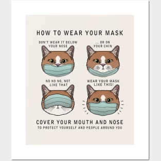 How to wear your mask 4 Posters and Art